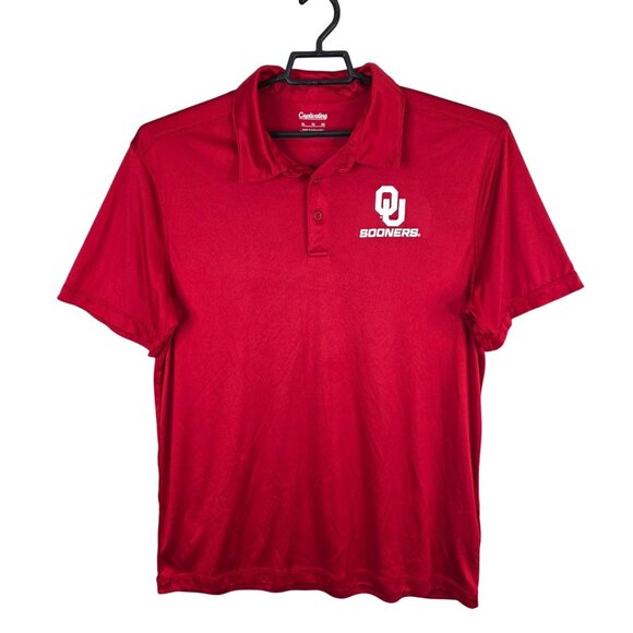 Mens Captivating Oklahoma Sooners Red Polo Shirt Polyester Short Sleeve Size XL - Picture 1 of 9